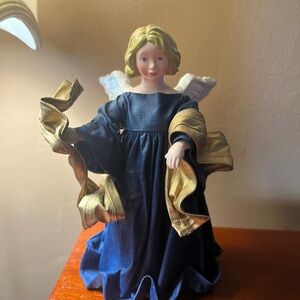Angel paper machete shelf sitter, ver good condition. Not just for holidays